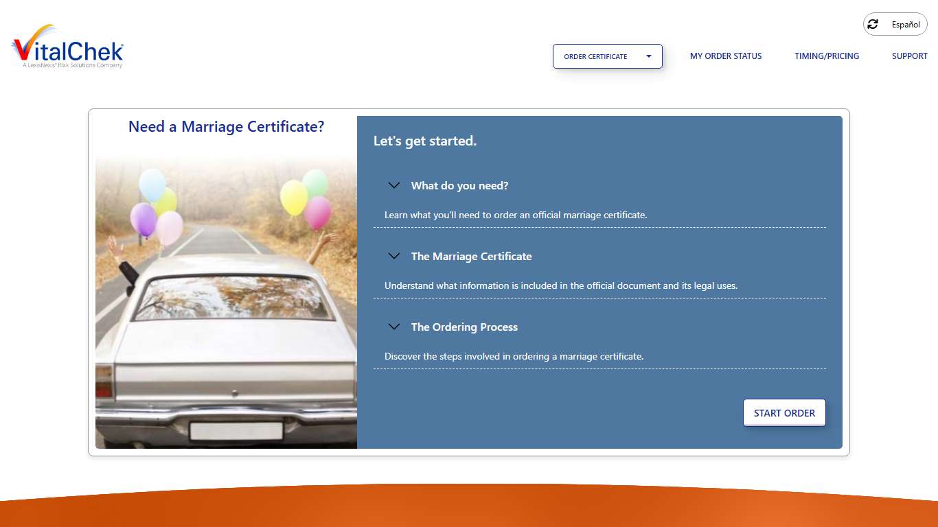 Order Your Marriage Certificate Online | VitalChek