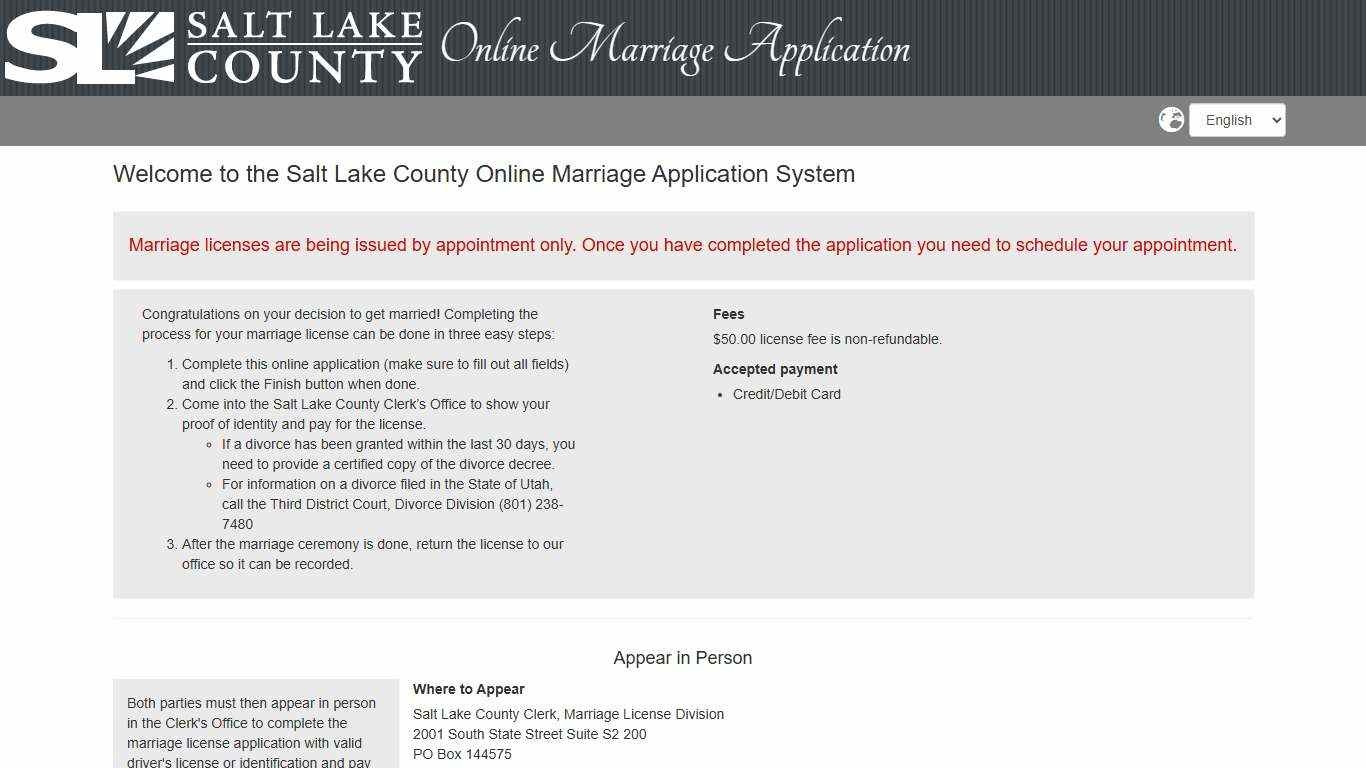 Online Marriage Application