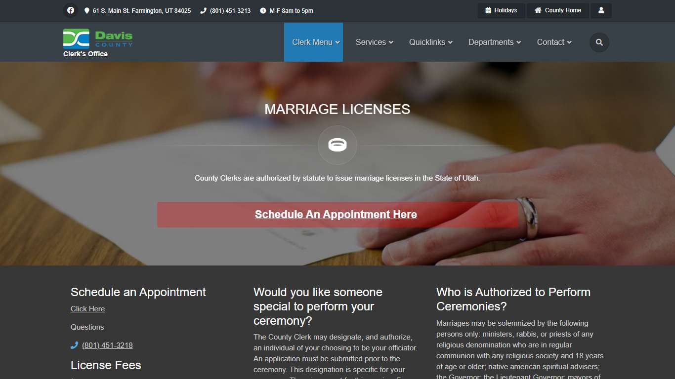 Davis County Marriage Licenses